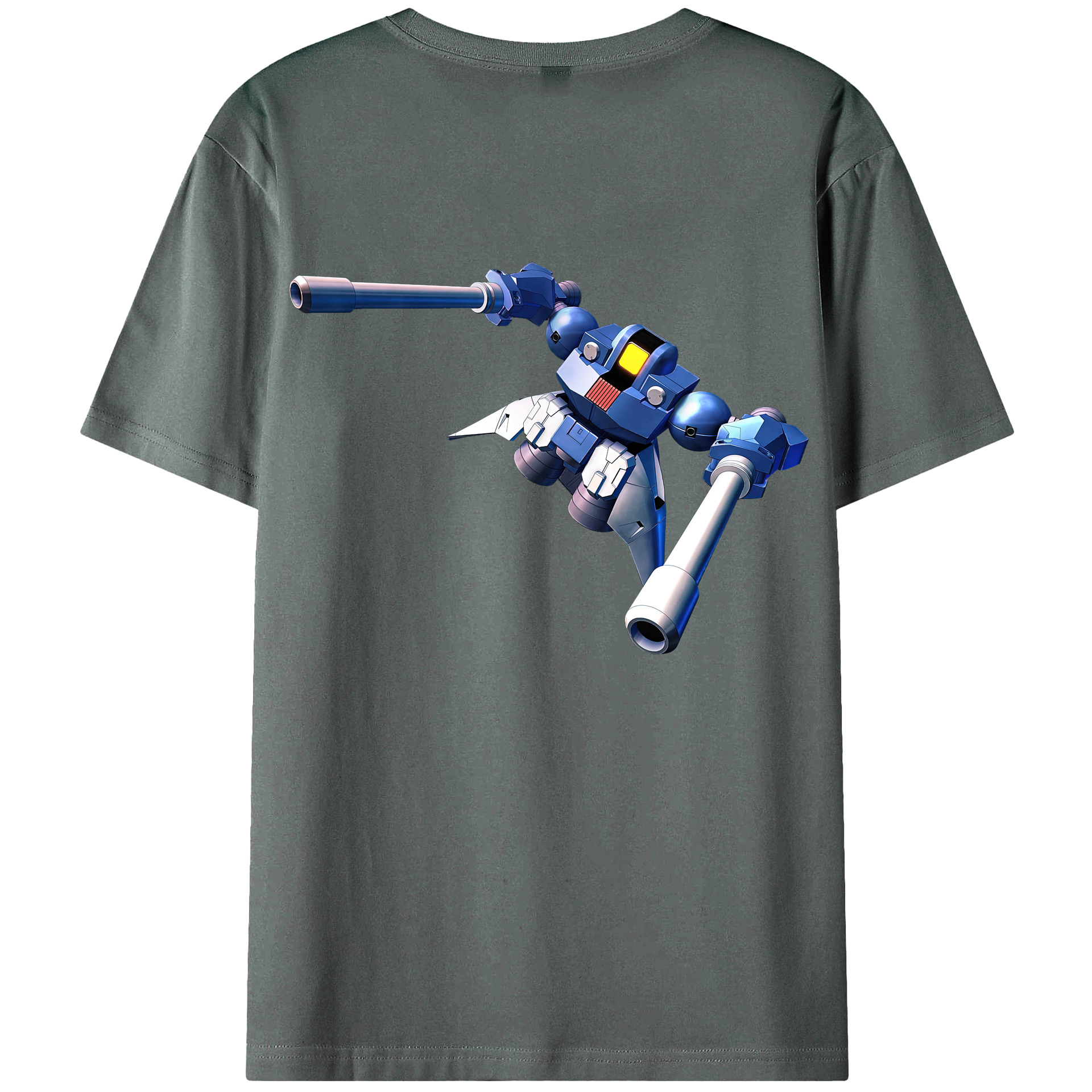（画像用） 機動戦士ガンダム Mobile Suit Gundam 綿100％ メンズ半袖Tシャツ（バックプリント） 通気性
